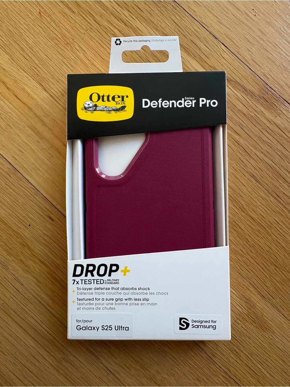 OtterBox Defender Pro Magenta Case for Samsung Galaxy S25 Ultra